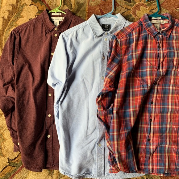 Lot of 3 H&M Button Down Shirts - Picture 1 of 4